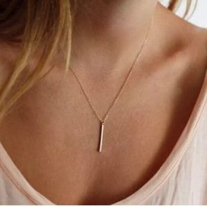 ‼️3/$30 Sexy Dainty Gold Bar Pendant Necklace